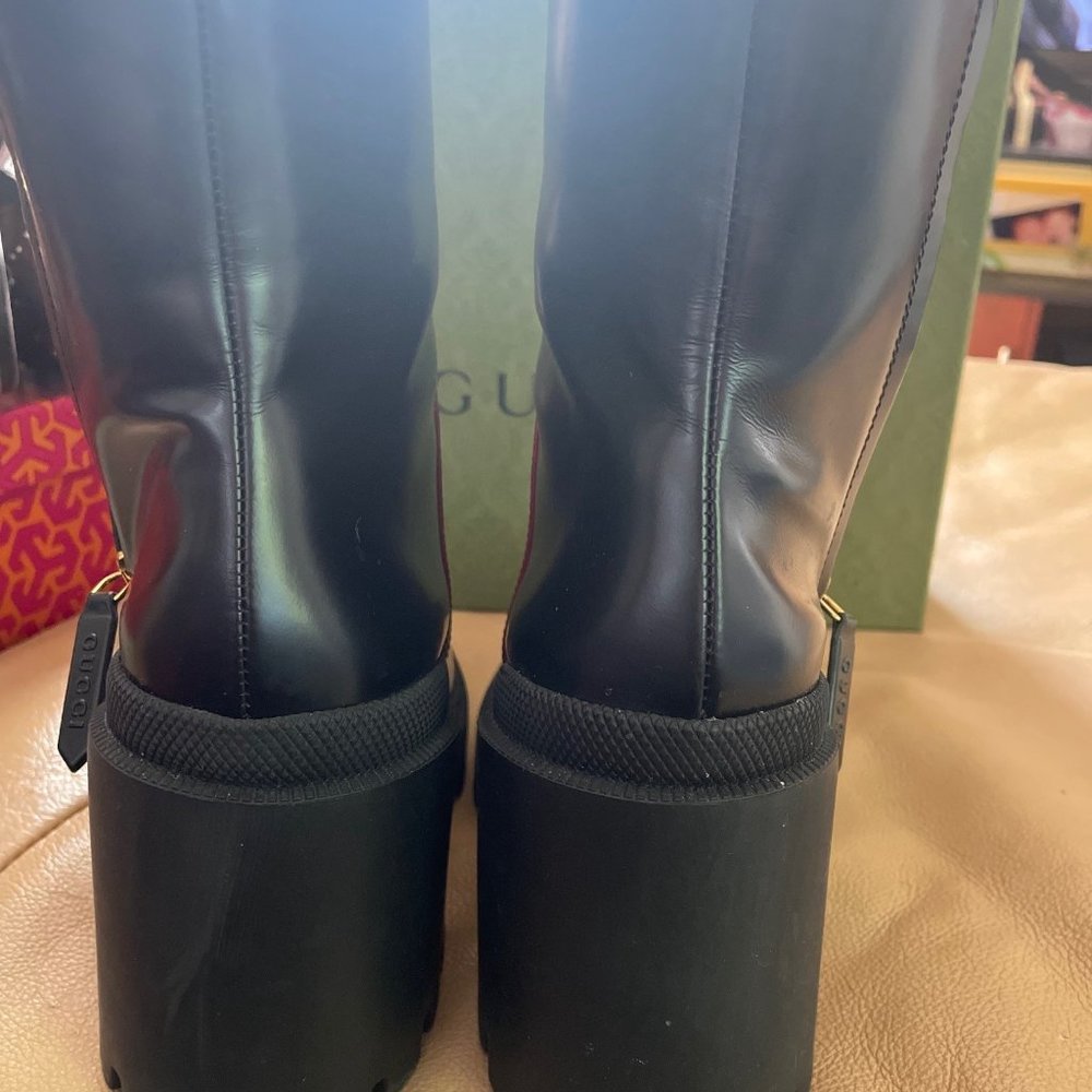 Gucci Black Ankle Boots with Interlocking G - Picture 9 of 9